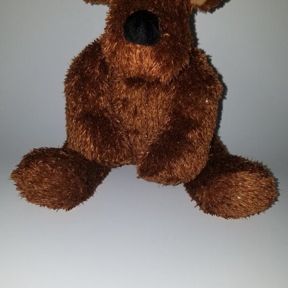 Hallmark Comet Brown Reindeer Plush Bell Stuffed Animal Christmas Glitter - Picture 3 of 7